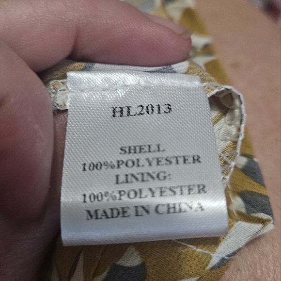 HL AFFAIR Mod Printed Wrap Maxi Long Sleeve Dress In Mustard/white/grey. S/M NWT - Picture 5 of 16